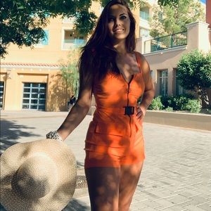 Orange one piece shorts